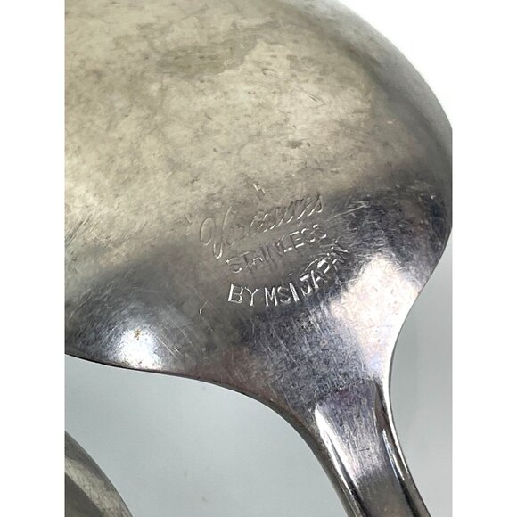 Set of 4 + 1 Serving Versailles Stainless Steel MSI Made in Japan Spoons 6.5" - Picture 10 of 11